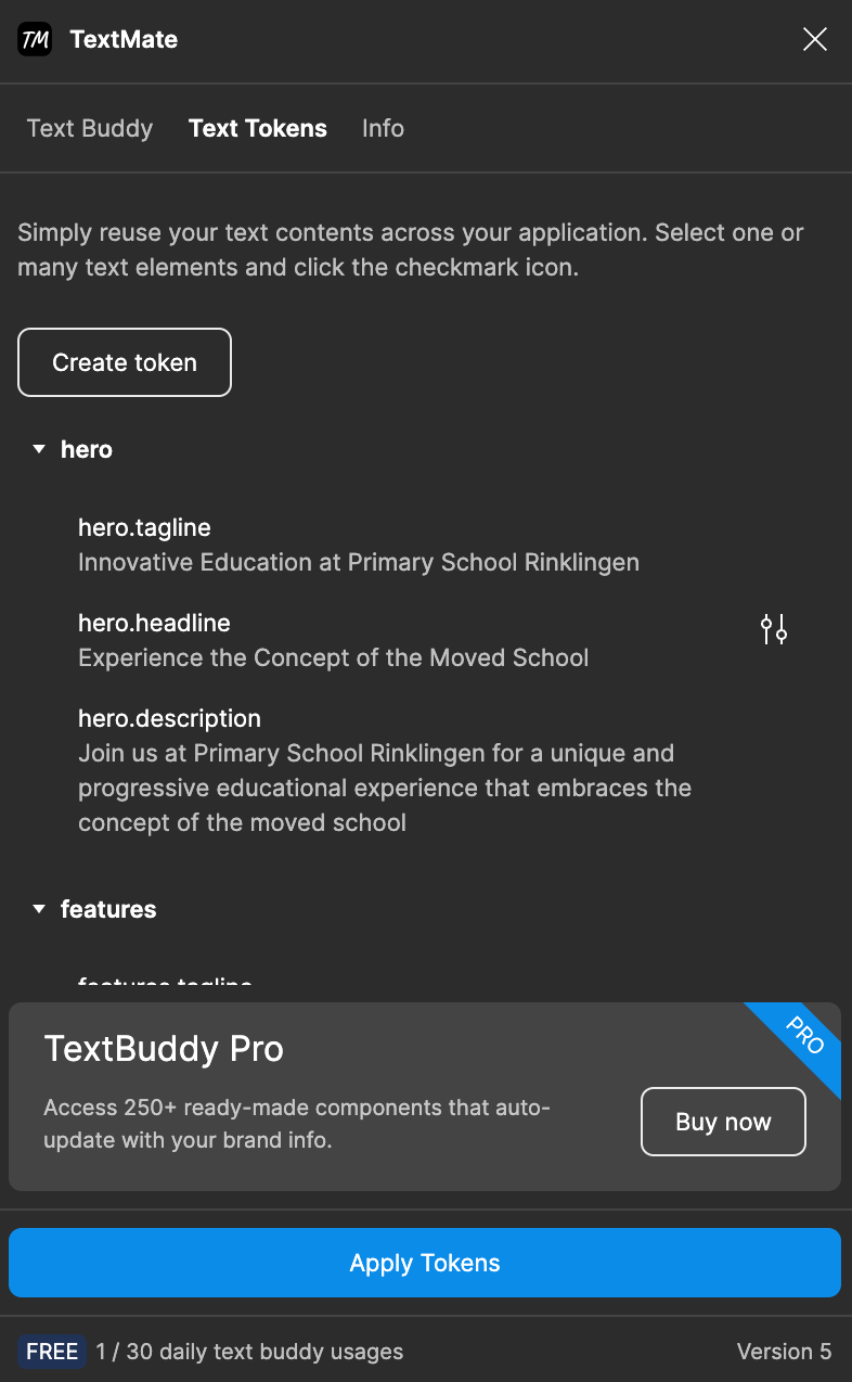 A preview of TextMate's TextTokens feature